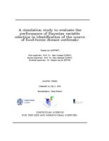 A simulation study to evaluate the performance of Bayesian variable selection in identification of the source of food-borne disease outbreaks