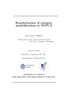 Regularizations of category quantifications in NLPCA