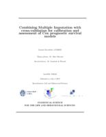 Combining multiple imputation with cross-validation for calibration and assessment of Cox prognostic survival models