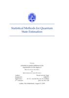 Statistical methods for quantum state estimation