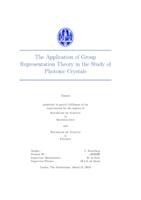 The Application of Group Representation Theory in the Study of Photonic Crystals