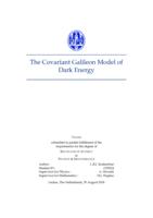The Covariant Galileon Model of Dark Energy