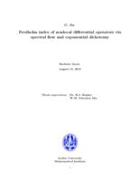 Fredholm index of nonlocal differential operators via spectral flow and exponential dichotomy