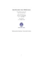 Interferentie door Elektronen