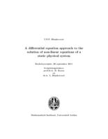 A differential equation approach to the solution of non-linear equations of a static physical system