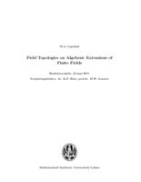 Field Topologies on Algebraic Extensions of Finite Fields
