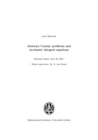 Abstract Cauchy problems and stochastic integral equations