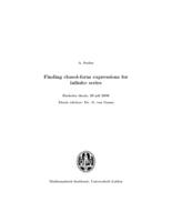 Finding closed-form expressions for infinite series