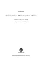 Coupled systems of differential equations and chaos