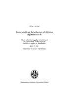 Some results on the existence of division algebras over R