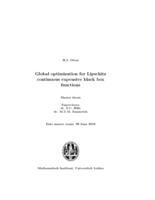 Global optimization for Lipschitz continuous expensive black box functions