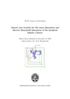 Almost sure bounds for the mass dimension and discrete Hausdorff dimension of the Incipient Infinite Cluster