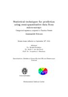 Statistical techniques for prediction using semi-quantitative data from micro-arrays