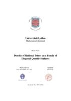 Density of Rational Points on a Family of Diagonal Quartic Surfaces