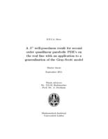 A H2 well-posedness result for second order quasilinear parabolic PDE’s on the real line with an application to a generalisation of the Gray-Scott model