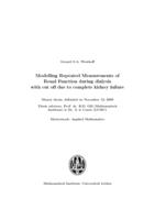 Modelling Repeated Measurements of Renal Function during dialysis with cut off due to complete kidney failure