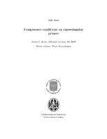 Congruence conditions on supersingular primes