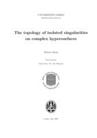 The topology of isolated singularities on complex hypersurfaces