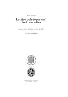 Lattice polytopes and toric varieties