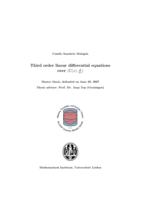 Third order linear differential equations over C(z,d/dz)1G