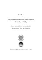 The extension of an elliptic curve by the multiplicative group over F_q