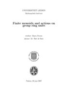 Finite monoids and actions on group ring units