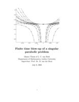 Finite time blow-up of a singular parabolic problem