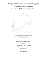 Analysis of Newton&apos;s method to compute travelling wave solutions to lattice differential equations