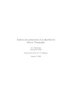 Analysis and optimization for an algorithm for Discrete Tomography