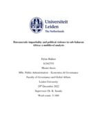 Bureaucratic impartiality and political violence in sub-Saharan  Africa