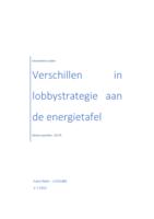 Verschillen in lobbystrategie aan de energietafel