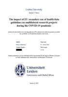 The impact of EU secondary use of health data guidelines on multilateral research projects during the COVID-19 pandemic