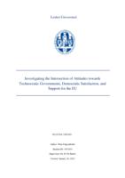 Investigating the Intersection of Attitudes towards Technocratic Governments, Democratic Satisfaction, and Support for the EU