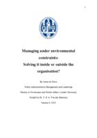 Managing under environmental constraints