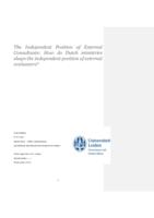The Independent Position of External Consultants: How do Dutch ministries shape the independent position of external evaluators?