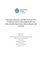 Representative Bureaucracy and Public Trust in the Police: An Explorative Study in Understanding the Effects and Limits of Symbolic Representation within the Hispanic/Latino Community