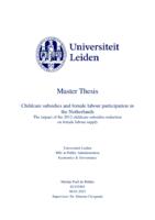 Childcare subsidies and female labour participation in the Netherlands