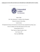 'Pre-Implementation Analysis on the facilitators and obstacles for policy implementation including a policy Chronic Care Model to aid mental health treatment (an NCD) in Aruba’