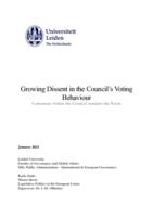 Growing Dissent in the Council’s Voting  Behaviour