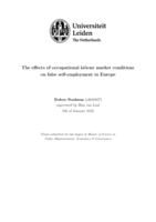 The effects of occupational labour market conditions on false self-employment in Europe