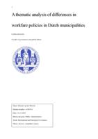 A thematic analysis of differences in workfare policies in Dutch municipalities