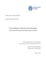 The diversified impact of think tanks in foreign policymaking. The case study of the European Union Global Strategy (EUGS) of 2016.