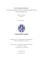 The Pot Calling the Kettle Black: The Function of Politicisation Charges in United Nations Security Council Discourse Regarding Action