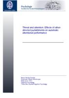 Threat and attention: Effects of other-directed punishments on automatic attentional performance