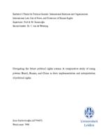 Navigating the future political rights norms: A comparative study of rising powers Brazil, Russia, and China in their implementation and interpretation of political rights