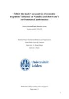 Follow the leader: an analysis of economic  hegemons’ influence on Namibia and Botswana’s  environmental performance