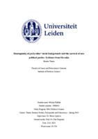 Homogeneity of party elites’ social backgrounds and the survival of new political parties: Evidence from Slovakia