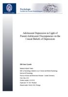 Adolescent Depression in Light of Parent-Adolescent Discrepancies on the Causal Beliefs of Depression