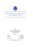 Measuring the current-phase relation of a Josephson junction