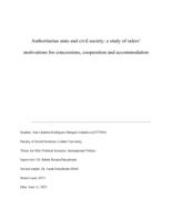 Authoritarian state and civil society: a study of rulers’ motivations for concessions, cooperation and accommodation